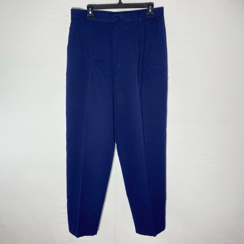 Vintage 90s Snazzie Blue High Rise Pleated Front Trouser Pants 12